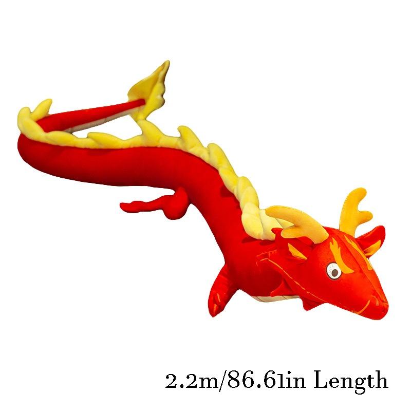 Chinese Dragon Plush Toy Pillow 5 Colors Available, Huge 4m Size