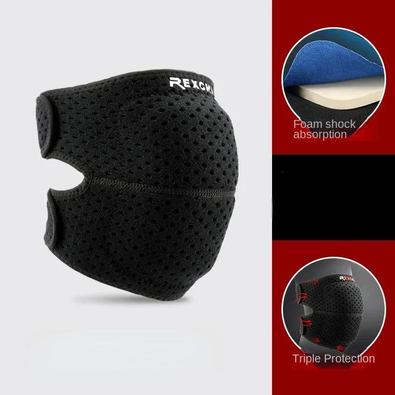 

1PC EVA Thickened Shock Absorption Knee Pads Mesh Breathability Outdoor Use Fitness Activities Running Protective Fitness Coll Practical Use M