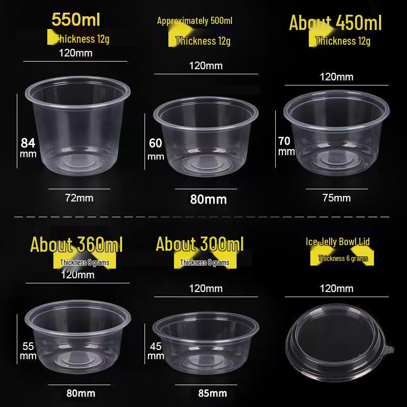 Disposable Round Takeout Meal Boxes with Lids