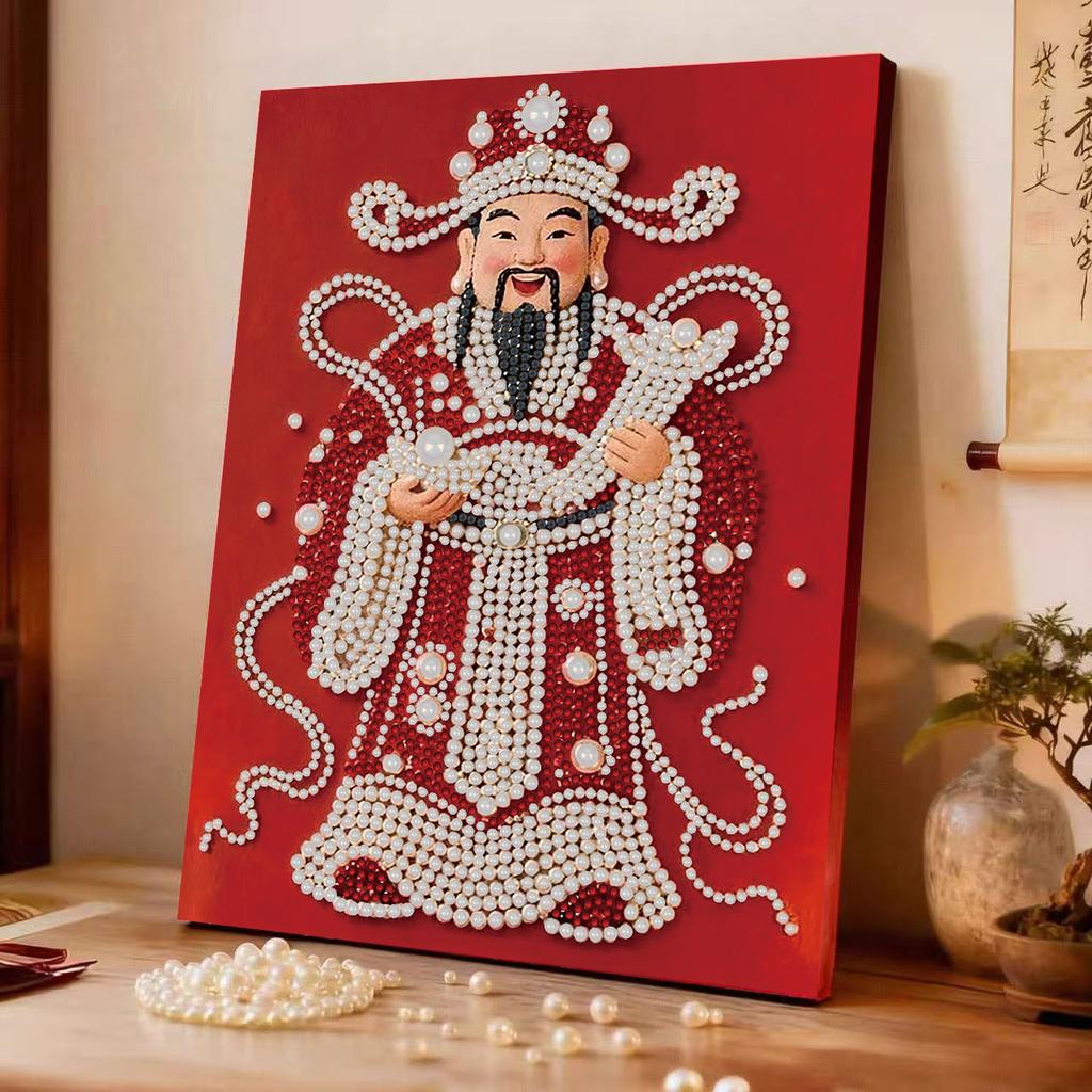 Decorative Painting Material Package, Handmade Diy National Style Ornament, Year Of The Horse Pearl Painting With Photo Frame, Living Room Entrance