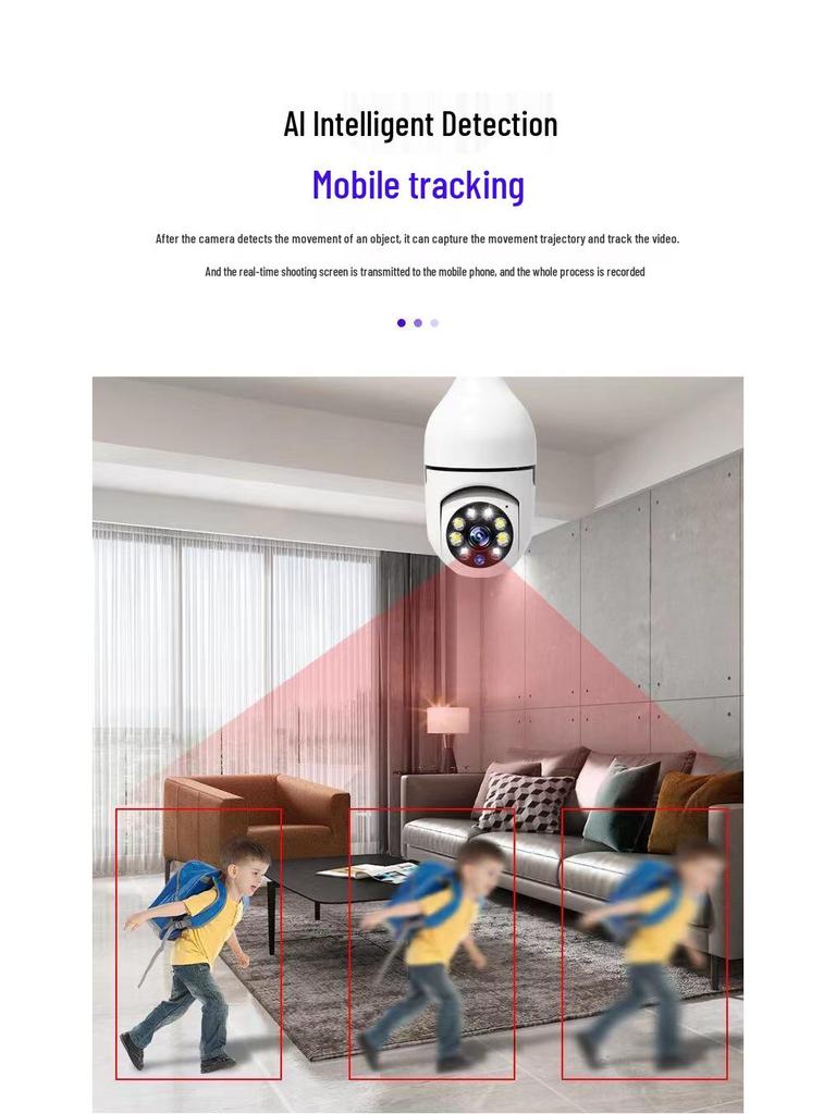 360° Panoramic HD WiFi Bulb Camera E27 Lamp