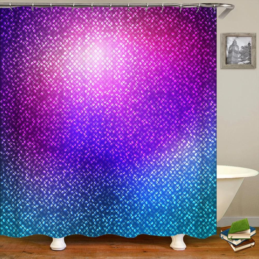 Golden Fantasy Colorful Print Shower Curtain Waterproof Polyester with Hook Bathroom Curtains Home Decoration 3D Shower Curtain