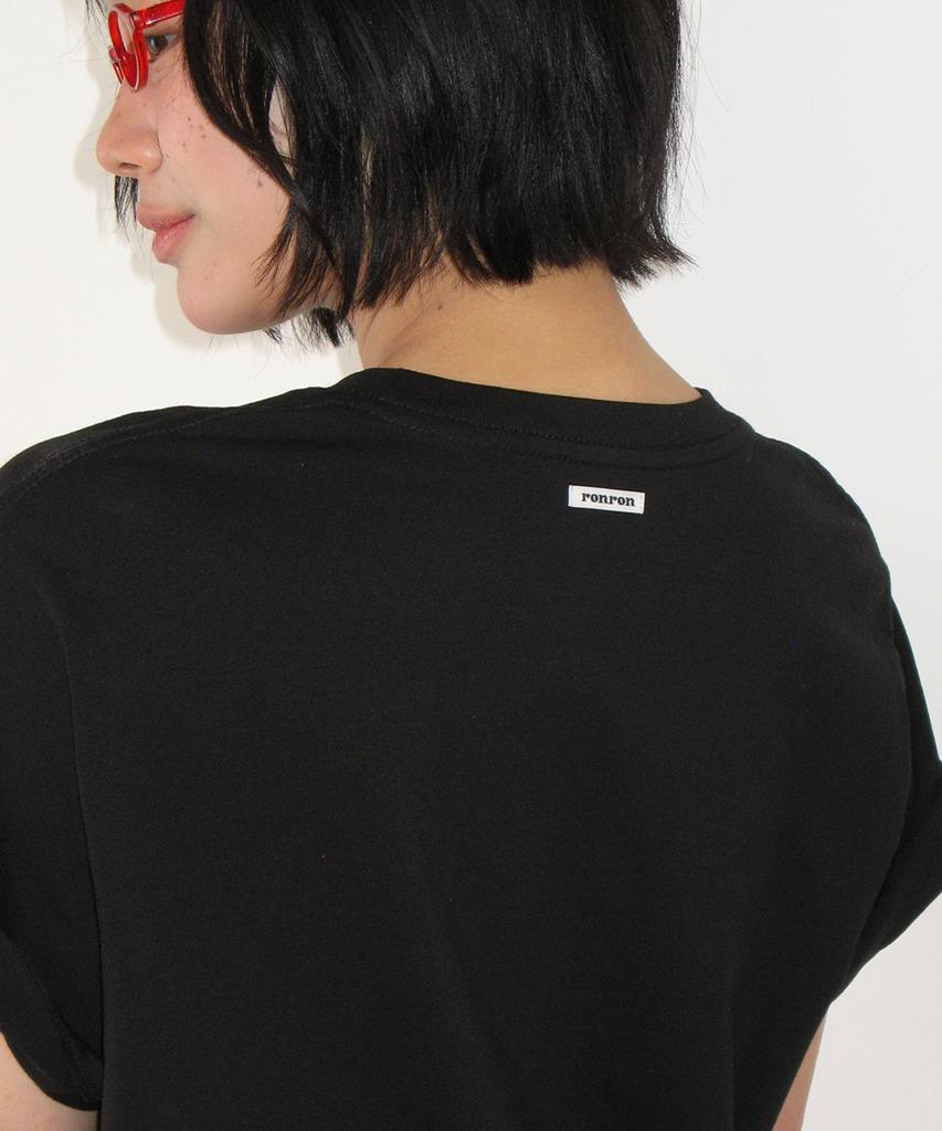 RONRON Floppy Disk Basic Fit T Shirt Black