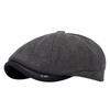 Autumn/Winter Wool Newsboy Cap: Unisex Warm Beret, British Retro Flat Cap, Men's Octagonal Duckbill Cap