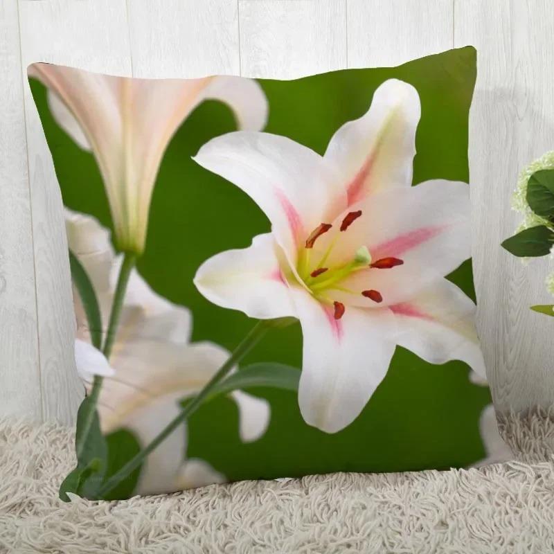 Home Decor Floral Printed Throw Pillow Cover Living Room Sofa Cushion Cover Bedroom Room Decorative Pillow Cover 45x45cm