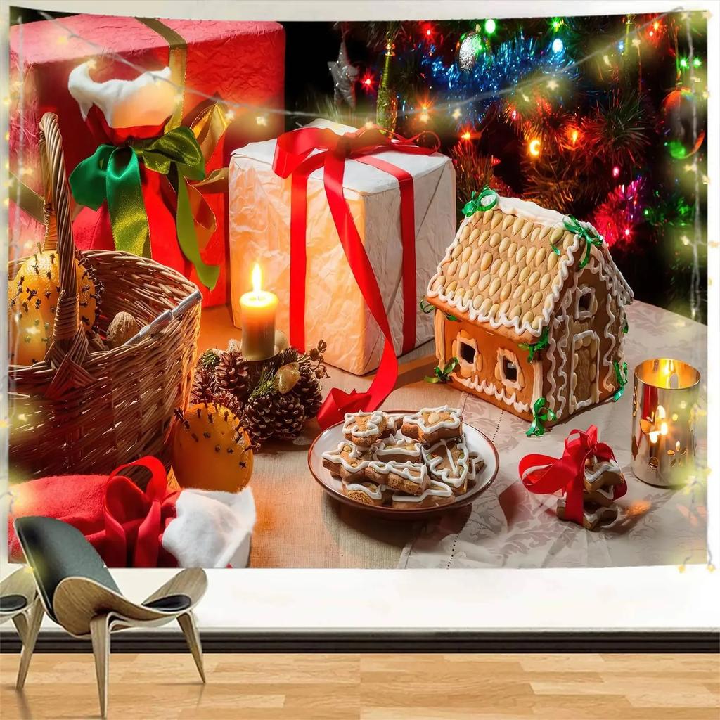 Christmas Cute Cat Tapestry Living Room Sofa Home Decor Christmas Gift