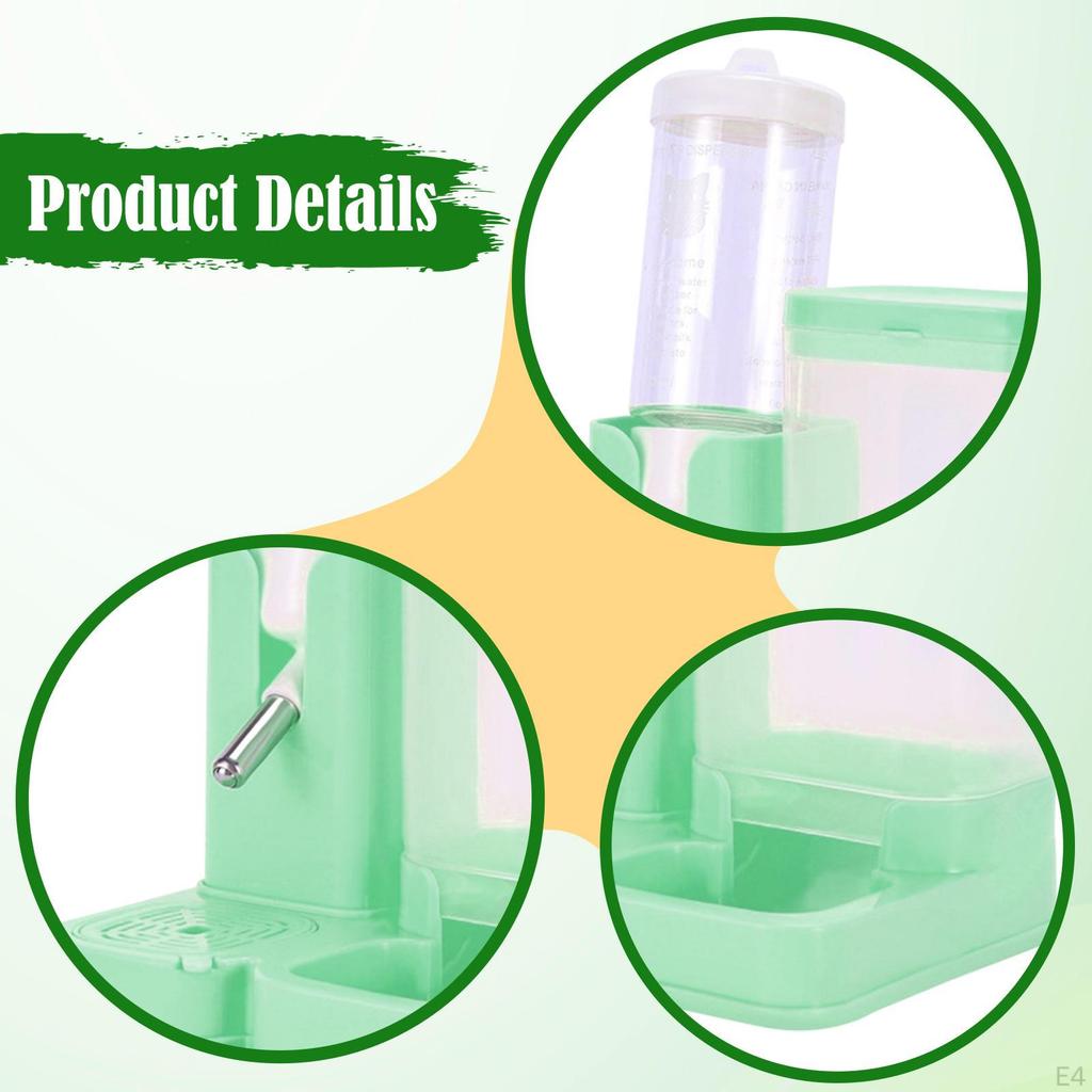 Hamster Water Bottle 2 In 1 with Food Container Leekproof Small Pet Supplies for Gerbils