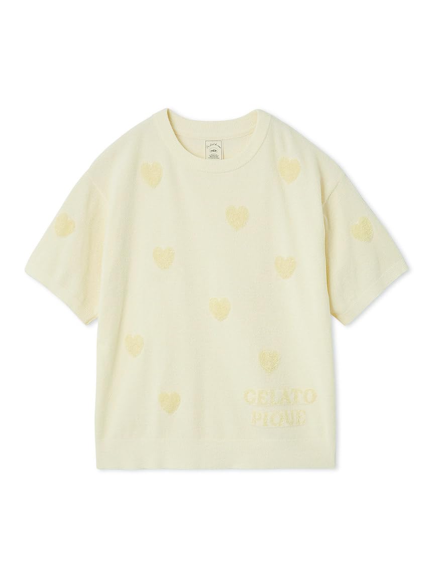 

Пуловер Gelato Pique с жаккардовым узором в виде сердец PWNT252056 YEL F Женский