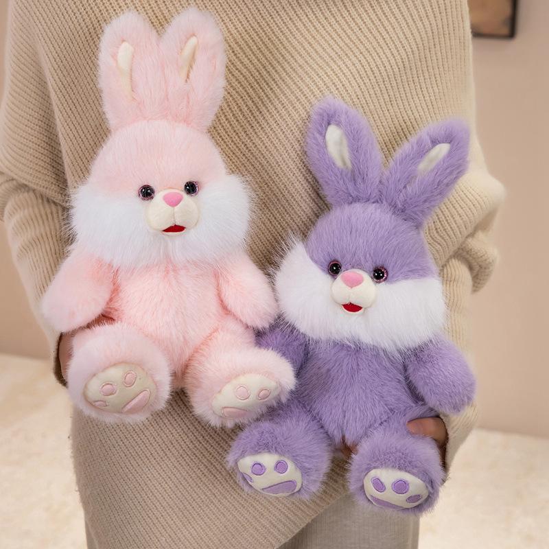 30cm Cute Rabbit Plush Toys Soft Stuffed Cartoon Animal Doll Kawaii Sitting Rabbit Toy Pillow for Birthday Gifts