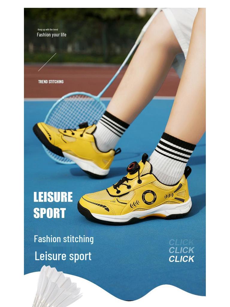 Children's Non-Slip Badminton Shoes for Boys and Girls - Soft-Soled, Wear-Resistant Sports Trainers for Autumn/Winter.