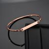 Hand-decorated Customized Bracelets Engrave Name Bracelet Cuff Bangle Stainless Steel Engrave Bangles for Women