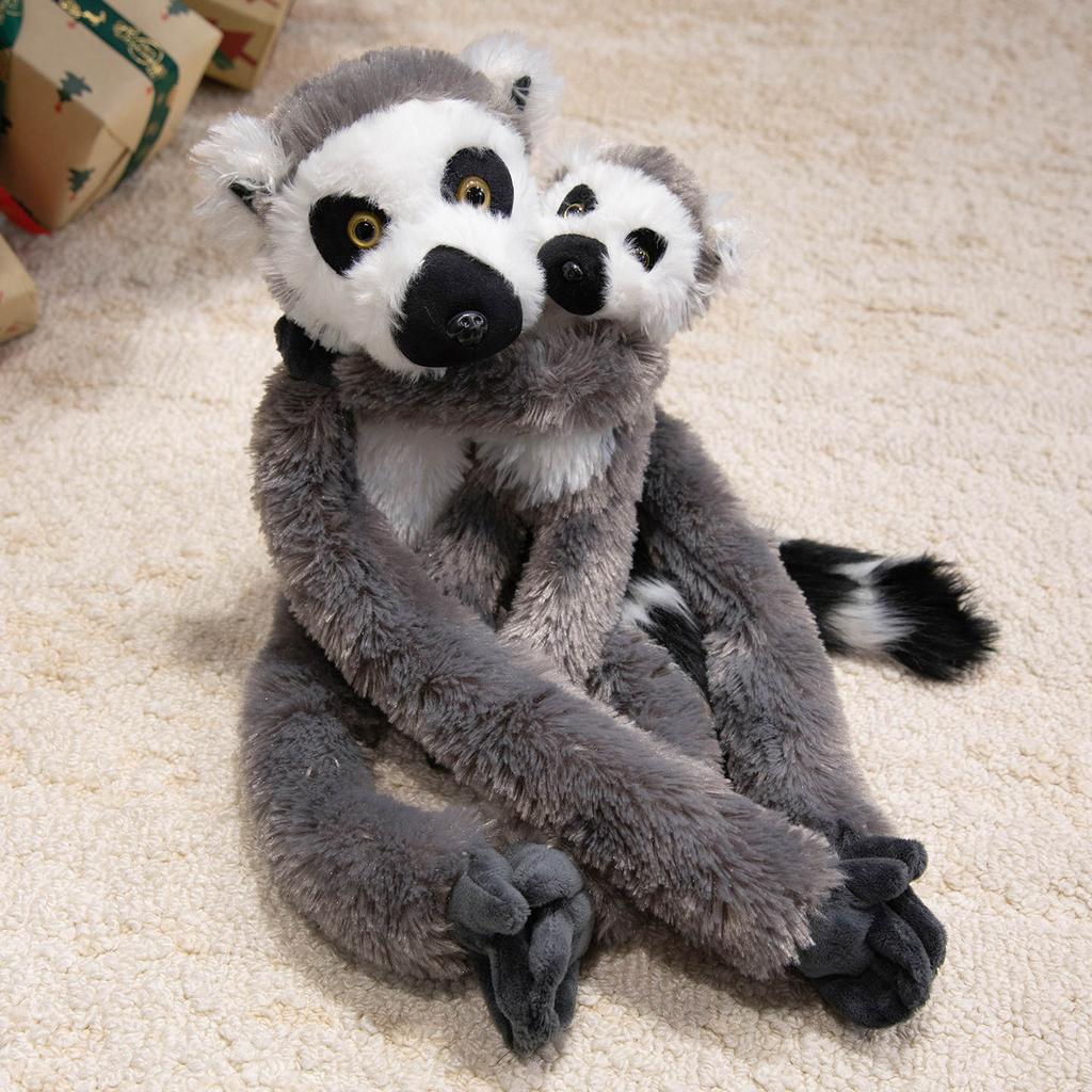 Mother and son chimpanzee doll plush toy little monkey sloth doll girl company soothing doll