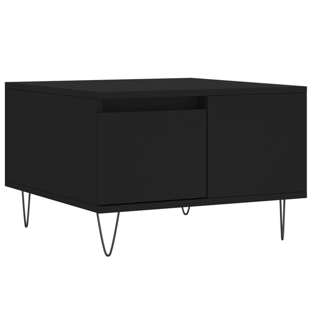 Coffee Table Black 55x55x36.5 cm Particleboard