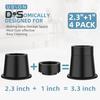 4Pcs Adjustable Round Bed Risers Circle Furniture Risers 3300 Lbs Capacity Non-Slip Design Chair Table Desk Legs Lifting Risers