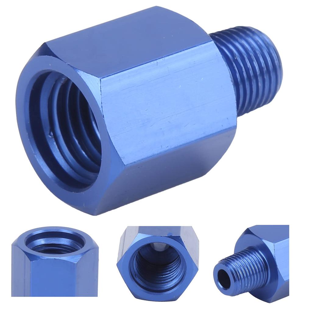 EBTOOLS 2 PCS Female to 1/8 NPT Male Adapter Male Hose End Metric Fitting Adapter for Oil Pressure Gauge Sensor Port Conversion