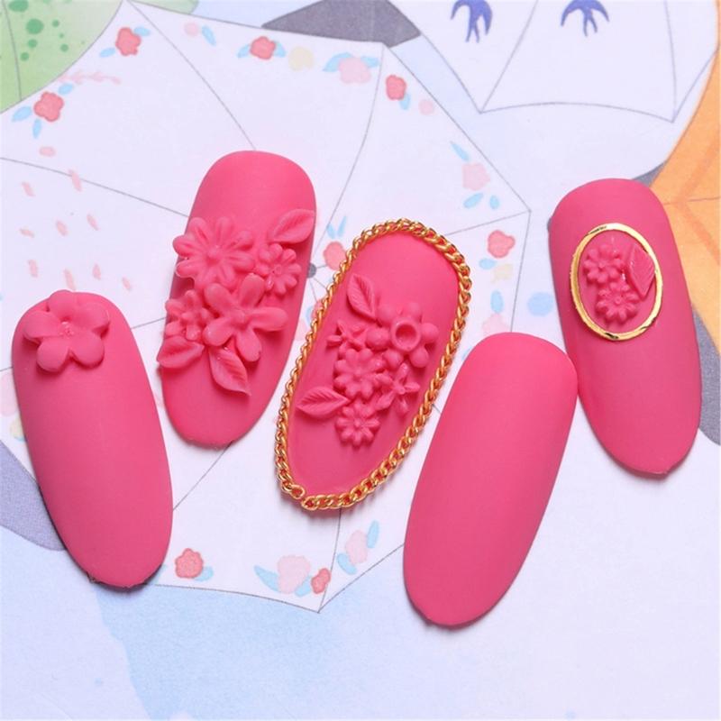 12 Pack Silicone Nail Art Molds Set Nail Art Silicone Molds Set Resin Leaves Moulds Plant Shape Small Crafting Molds