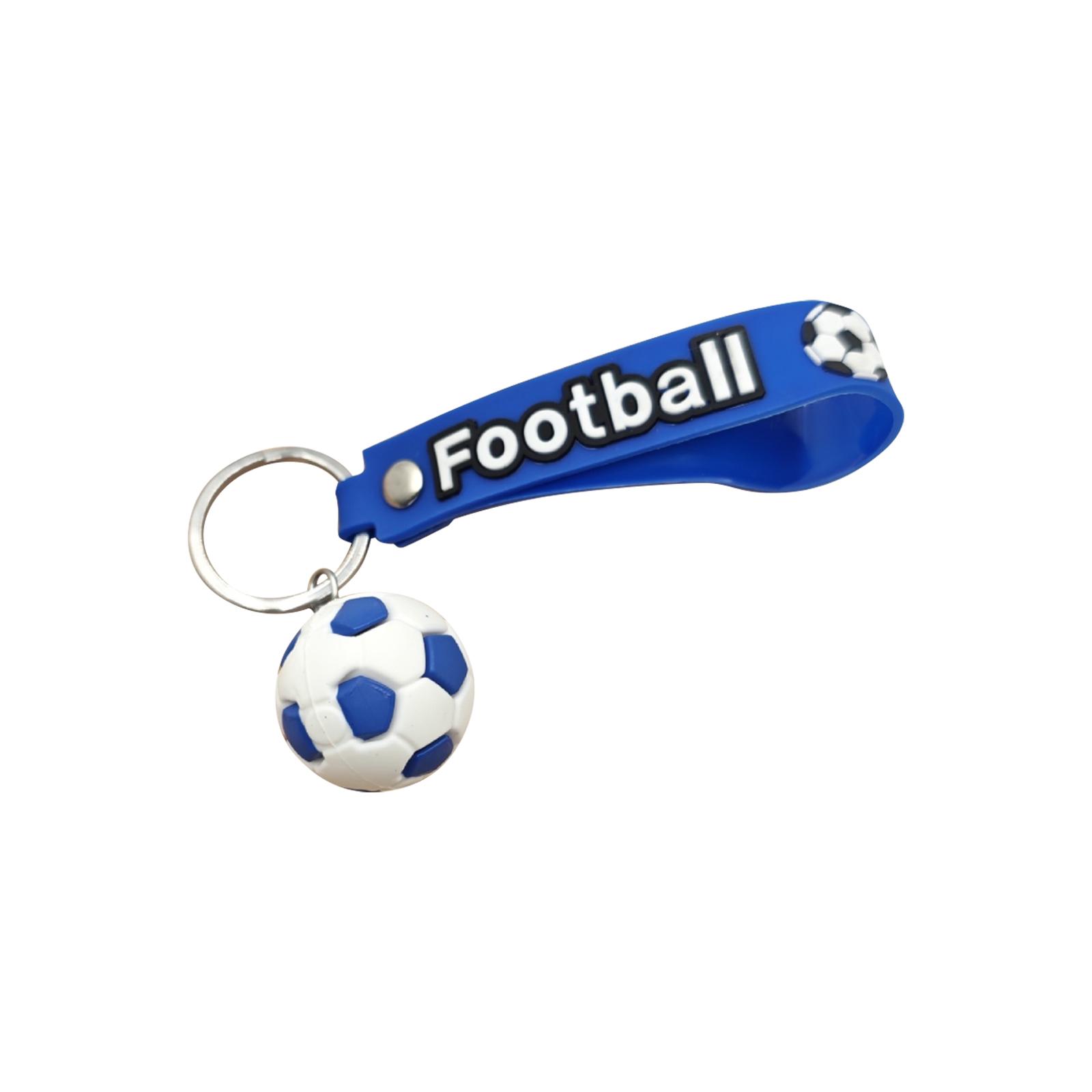 Спортивный Ключница-Футбольный Мяч, Мягкий ПВХ Подвеска, Аксессуар для Школьной Сумки One Size синий