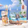Midsummer Seaside Series PET Tape Set: 4 Styles, 2 Rolls of Seaside Scenery Stickers