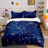 Starry Night Sky Decor Set Soft Comfortable Duvet Cover Bedding Set Included 1*Duvet Cover & 2*Pillowcases, Gift