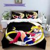 Set Copripiumino con Motivo Sailor Moon3 Decorazione per la Casa Regalo (1 * copripiumino + 2 * federe senza imbottitura)