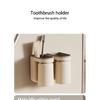 1 Pièce Porte-Rangement Brosse à Dents Innovant Sans Trou Tasse Bain à Bouche Luxe Léger Tasse Brosse Organisateur Salle de Bain Mural Couple