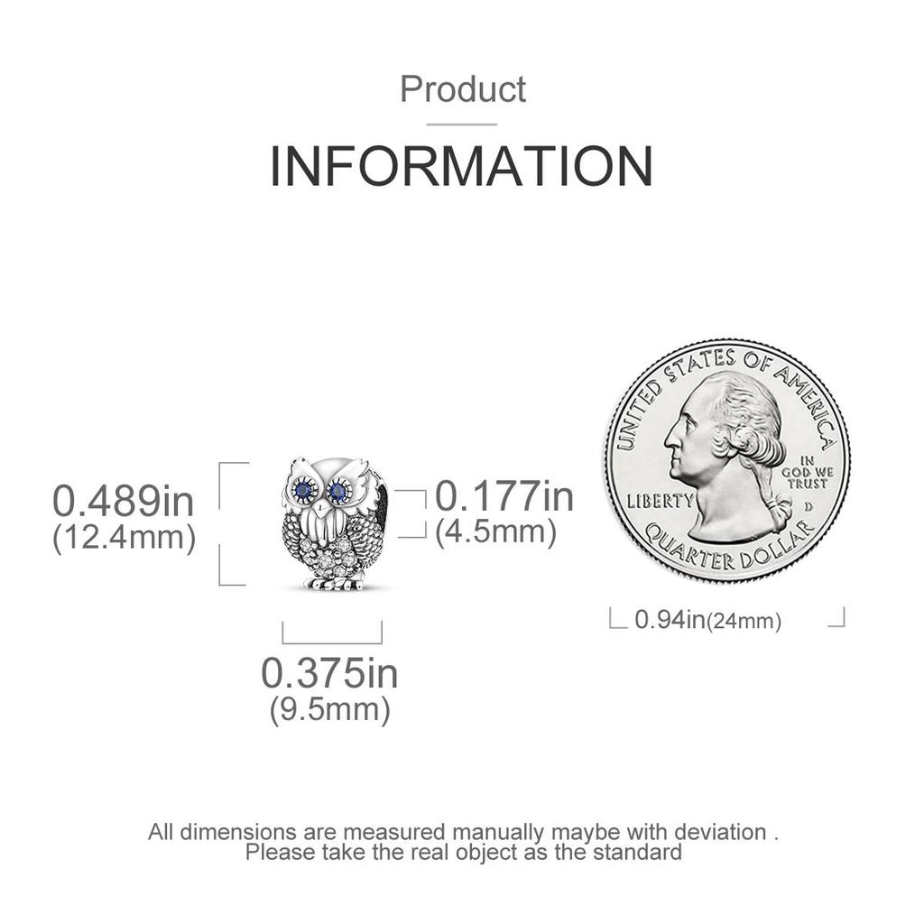 Copper Owl Bird Animal Series Charms Beads Fit Original Fine Braceletsdiy Jewelry Gifts Accessory