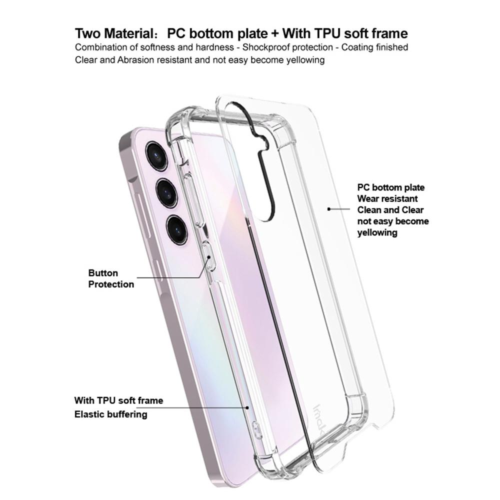 IMAK For Samsung Galaxy A55 5G Case PC+TPU Shockproof Clear Phone Cover
