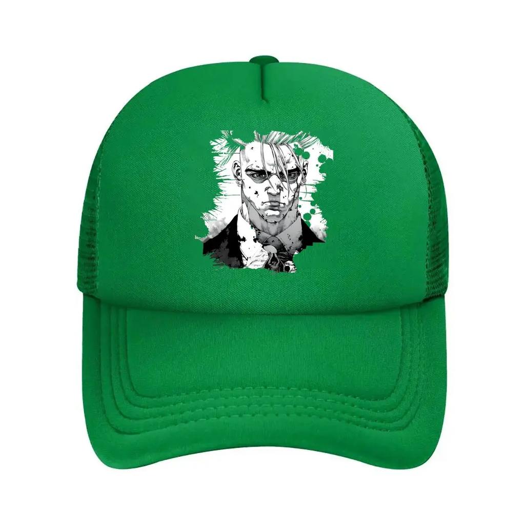 Anime Character Manga - Inspired, Monochrome Art Design Mesh Baseball Cap