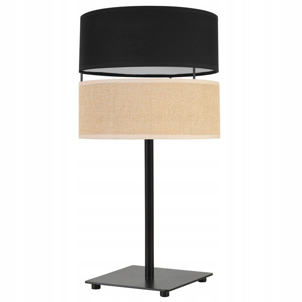 TABLE LAMP JUTE LAMPSHADE 20 CM BLACK