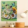 5D Little Frog Pearl Wall Art Kit 30x40cm Frameless DIY Pearl Diamond Painting Floral Gem Art for Living Room/Bedroom Home Wall Decor