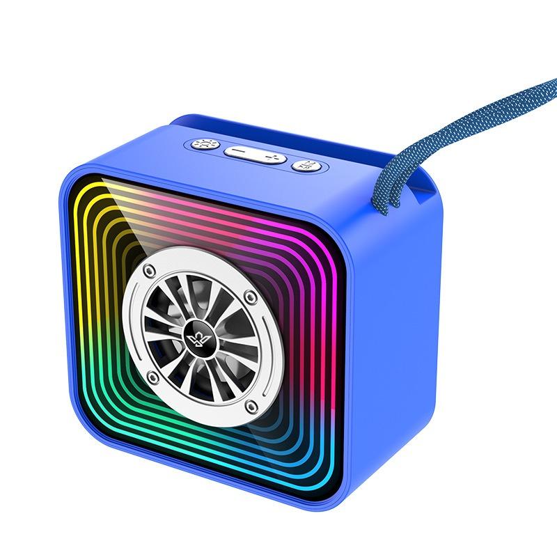 Mini Mirror Bluetooth Speaker Wireless Outdoor Heavy Bass Soundbar RGB Atmosphere Light MP3 Music Player with TF Card USB Slot