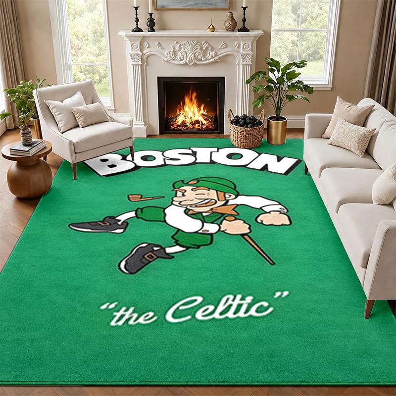 Dywanik Boston Celtics do przedpokoju, salonu lub sypialni Mata ochronna pod krzesło Dekoracja biura Prezent na Boże Narodzenie Prezent urodzinowy