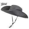 Adjustable Head Circumference Hat Unisex Sun Hat Breathable Wide Brim Fishing Outdoor Quick Dry Cap UV Protection for Men Women Hiking Traveling