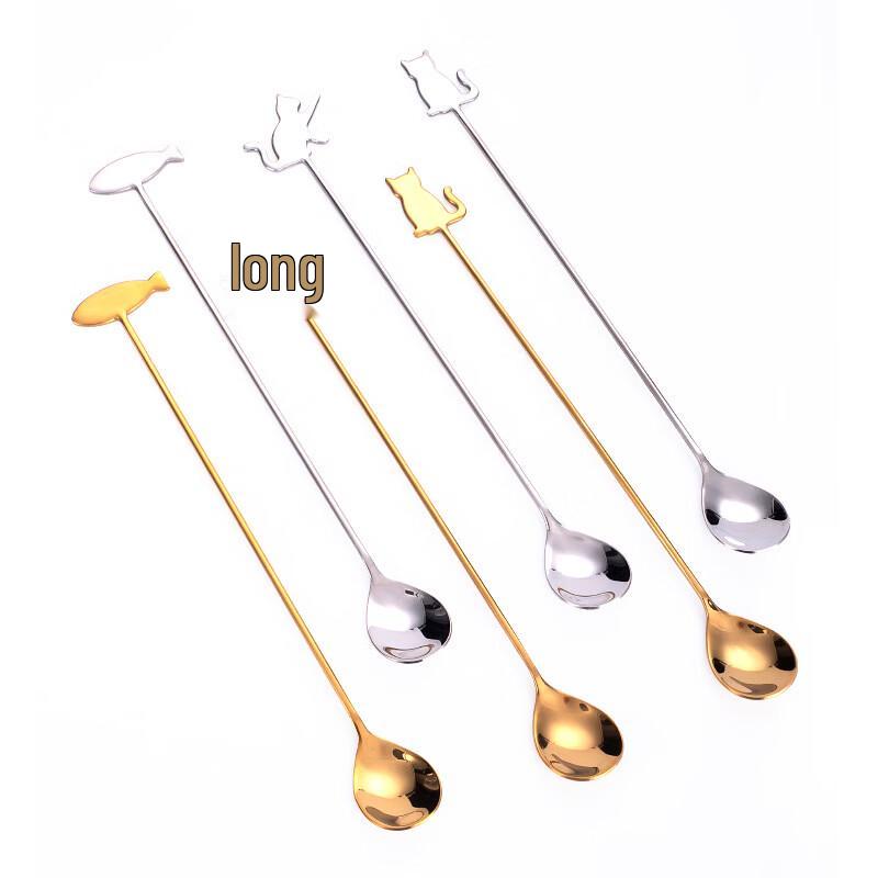 Gold Cat Claw Stainless Steel Stirring Spoon