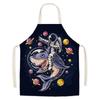 Marine-Themed Stain-Resistant Parent-Child Sleeveless Apron