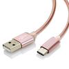 Câble USB Type C - Métal Rose - Lot de 2 - 1M - Compatible avec plusieurs smartphones