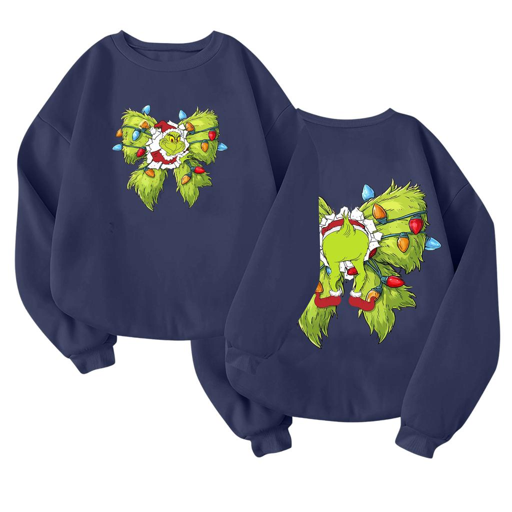 Children's Fashionable Lightweight Long-sleeved Round Neck Pullover With Pockets Printed Pullover