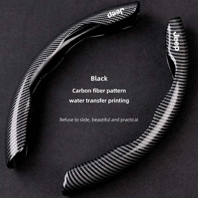 For Jeep Car Steering Wheel Cover Carbon Fibre Sports Styling Accessories For Jeep Grand Cherokee Wrangler JK Gladiator Compa