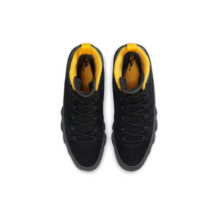 Air Jordan 9 Retro Dark Charcoal University Gold Men Sneakers Grey Black CT8019-070
