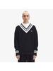 [headquarters Genuine] Fred Perry [sharp] Stripe Trim V Neck Knit  102  Afpm2438541 102 qzgAfpm2438541 102