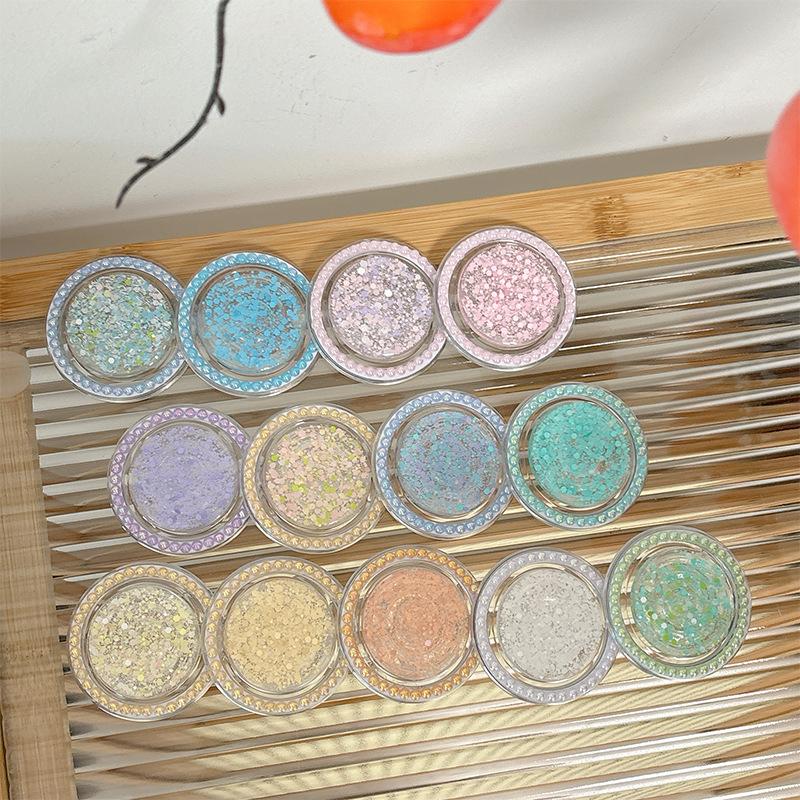 Creative Solid Color Epoxy Pearl Sequin Glitter Mobile Phone Airbag Holder Magnetic Desktop Support Lazy Ring