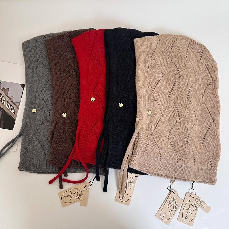 Women'S Winter Soft Beanie Hoodie Balaclava Hooded Scarf - Thermal Face Mask & Neck Gaiter, Stretchy Adjustable Drawstring Closure, Windproof