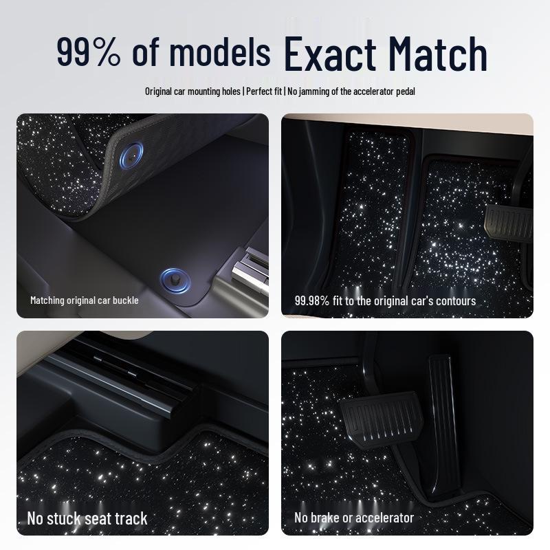 Shangjie H5 Starry Sky Blanket Floor Mats: Upper Layer Car Carpet for Interior Modification (25 Models) - Decorative Accessories Guide.