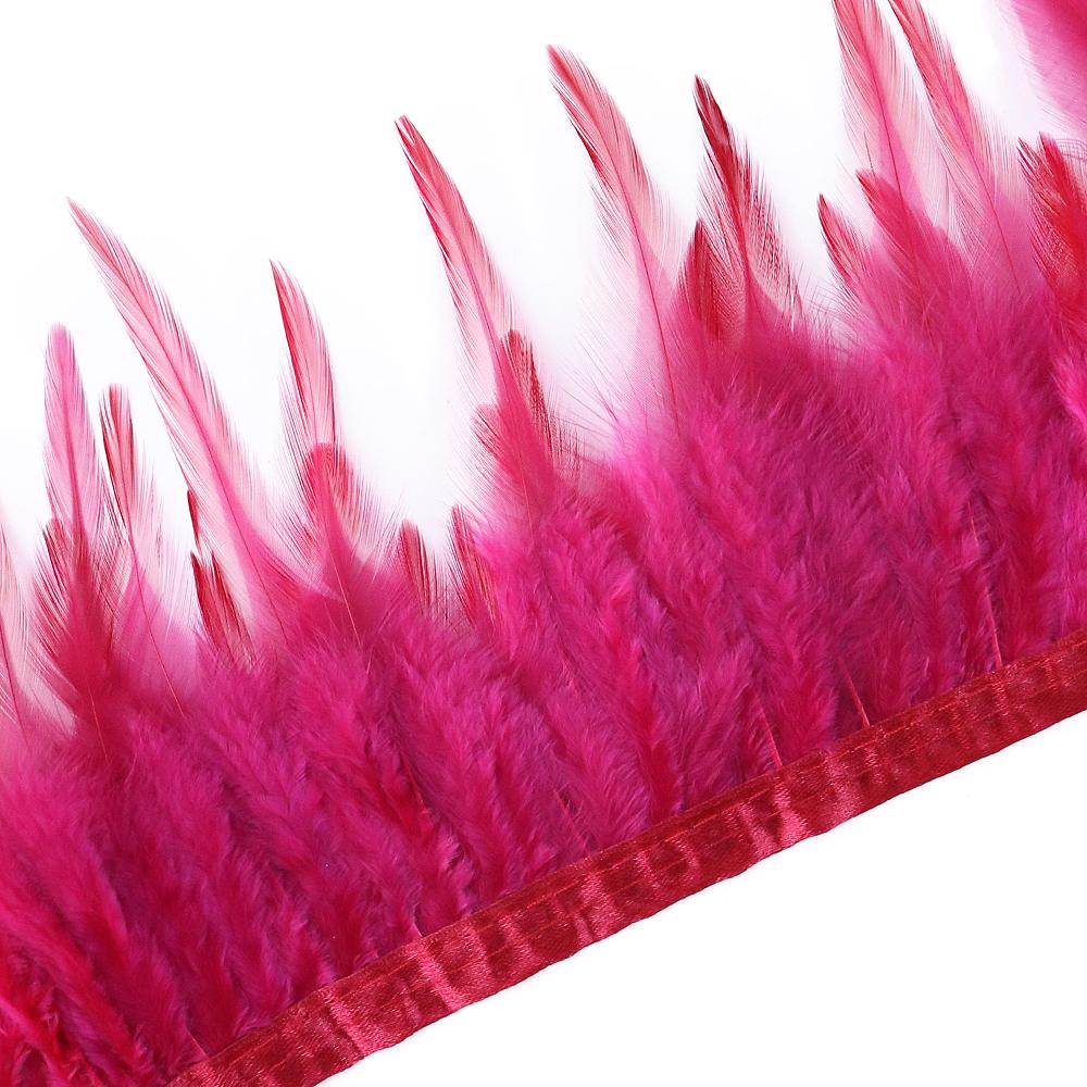 10Meter Black Saddle Rooster Hackle Feather Trim 10-15cm Cock Fringe Halloween Cosplay Dress Decor Pheasant Plume Selvage Crafts