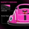 Angry Bird Licensed Waltzer Car, 12V Kids Bumper Car W/ Joysticks, Remote, Music LED Lights, Pink