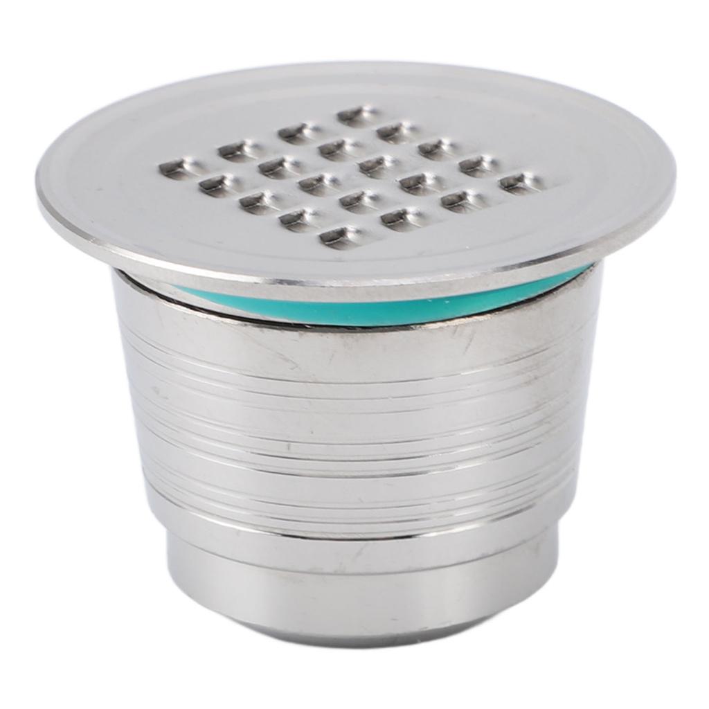 Coffee Capsule with Spoon Brush Filter Paper Seal Ring Square Hole Stainless Steel Reusable Coffee