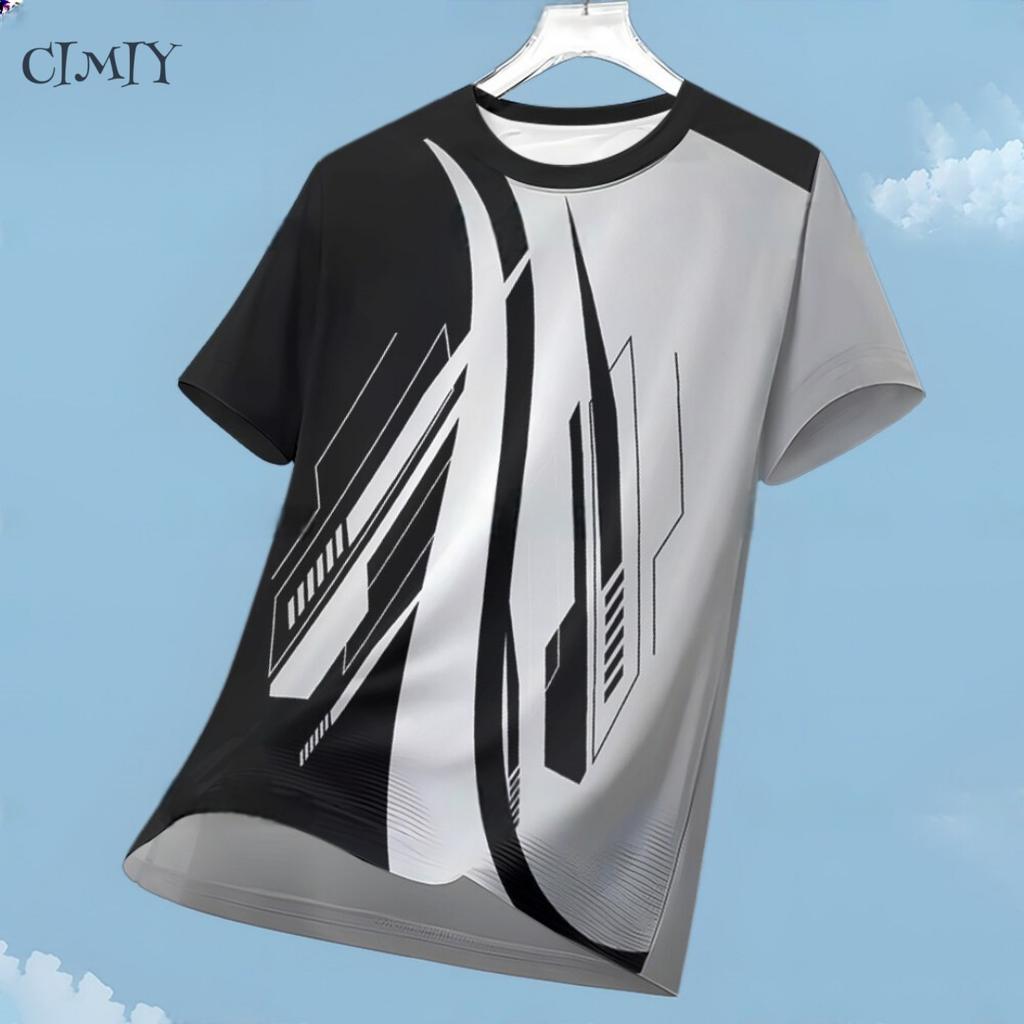 Sportliches Freizeit-Jersey für Herren, Dry-Fit-Shirt, für Outdoor-Laufen, Radfahren, Kurzarm, Atmungsaktiv, Fitnessstudio-Kleidung, Rundhals-T-Shirt
