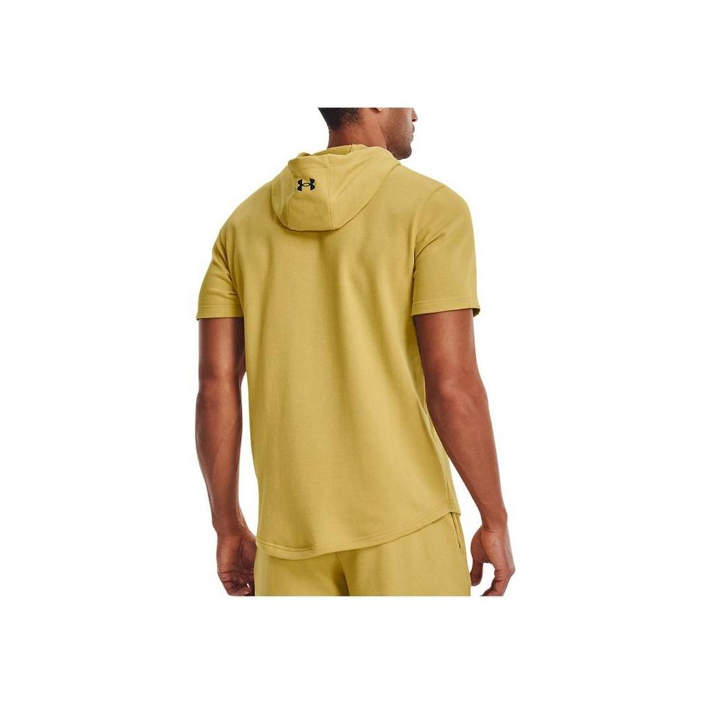 Under Armour Project Rock Hooded Training Rovný Krátký Rukáv Pánské Tričko Žlutá 1370465-760