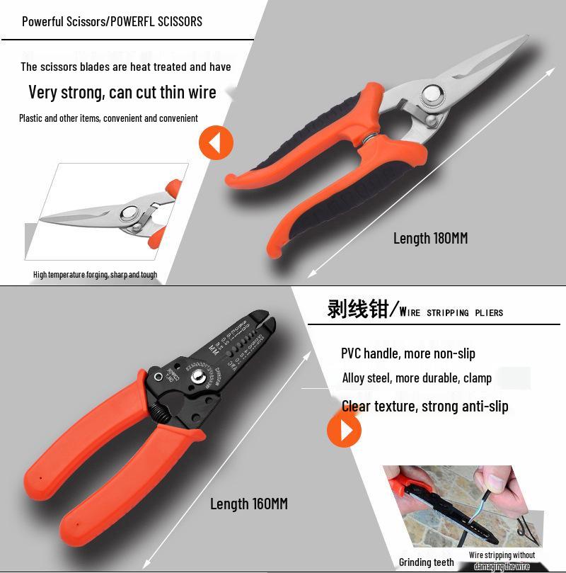 Set Multifuncțional de Uz Casnic: Cheie fixă, Șurubelniță și Kit de întreținere zilnică