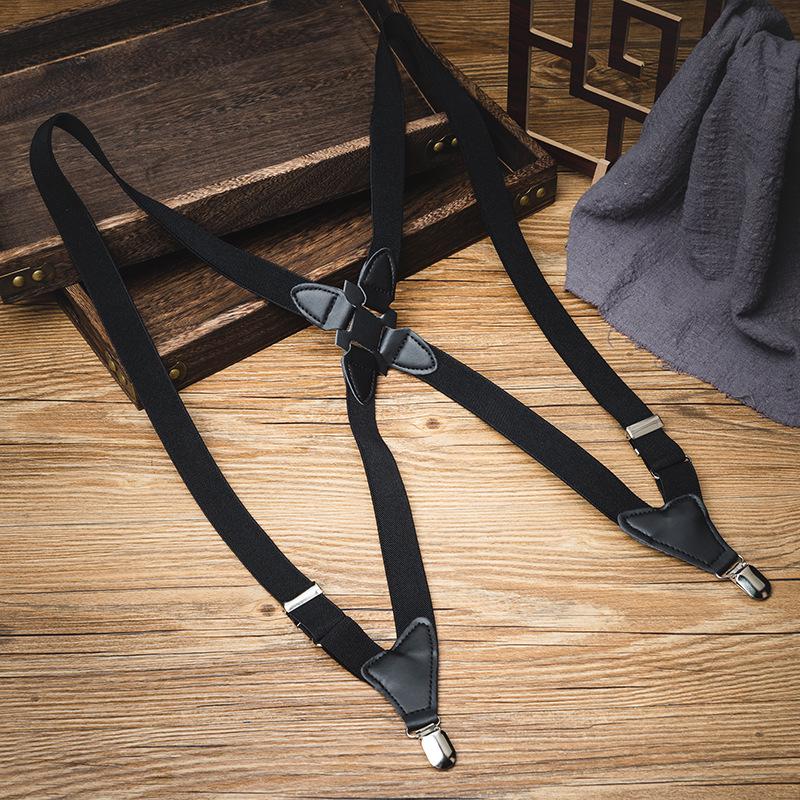 Trendy British Retro Holster-Style Non-Slip Elastic Suspenders, Unisex Plus Size